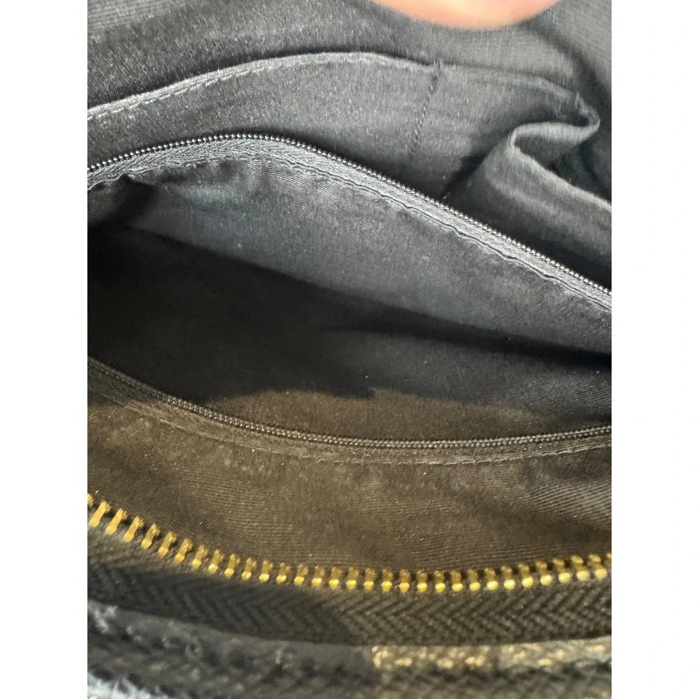 Coach Signature Brown Canvas Crossbody Bag Zip Top Classic Monogram - Picture 9 of 16